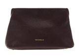COCCINELLE Beat Clutch Handbag Grained Leather Darkbrown COCCINELLE Beat Clutch Handbag Grained Leather Darkbrown