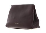 COCCINELLE Beat Clutch Handbag Grained Leather Darkbrown COCCINELLE Beat Clutch Handbag Grained Leather Darkbrown