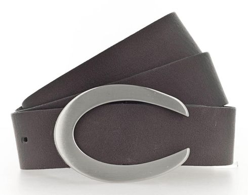 Vanzetti 33mm Leather Belt W95 Steel Grey