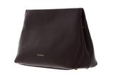 COCCINELLE Beat Clutch Handbag Grained Leather Darkbrown