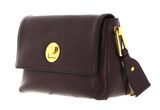 COCCINELLE Liya Signature Handbag Grained Leather Dark Brown