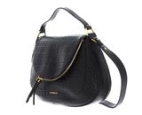 COCCINELLE Sole Croco Sof Handbag Soft Croco Print Leather Noir