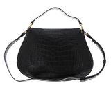 COCCINELLE Sole Croco Sof Handbag Soft Croco Print Leather Noir