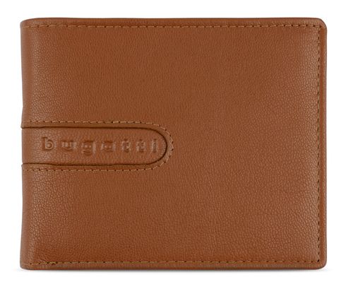 bugatti Bomba Wallet With Push Button And Flap Cognac