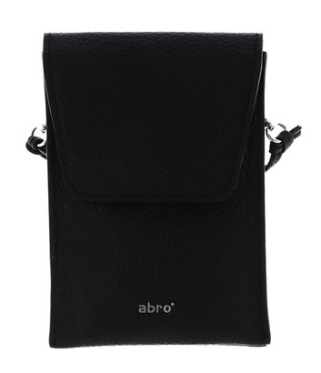 abro Leather Adria Mobile Phone Bag Camilla Black / Nickel