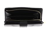 COCCINELLE Metallic Soft Mini Wallet Grained Leather Noir