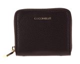 COCCINELLE Metallic Soft Leather Zip Around Wallet Darkbrown COCCINELLE Metallic Soft Leather Zip Around Wallet Darkbrown