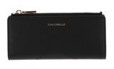 COCCINELLE Metallic Soft Wallet Grained Leather Noir