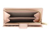 COCCINELLE Metallic Soft Mini Wallet Grained Leather Creamy Pink