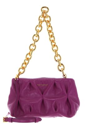 COCCINELLE Ophelie Goodie Rock Handbag Craquele Leather Dahlia