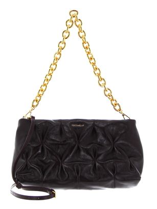 COCCINELLE Ophelie Goodie Rock Handbag Craquele Leather Darkbrown