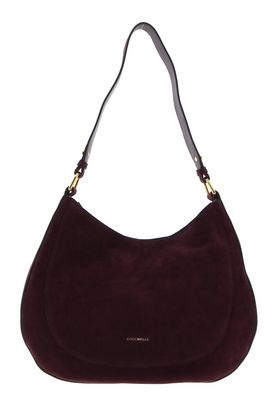 COCCINELLE Sole Suede Handbag Suede Leather Darkbrown