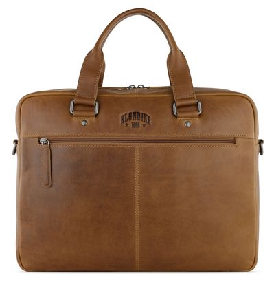 KLONDIKE 1896 Gold Brain Briefcase Cognac