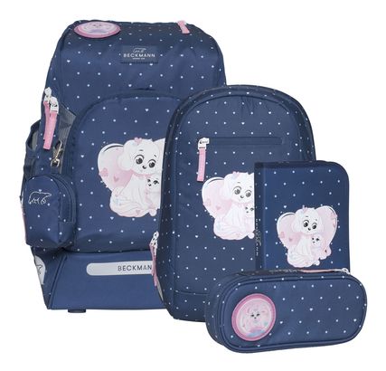 BECKMANN Active Air FLX Schoolbag Set 6-teilig 20-25L Pet Friends Blue