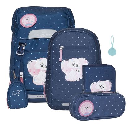 BECKMANN Classic Schoolbag Set 6-teilig 22L Pet Friends Blue