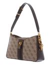 GUESS Ginevra Logo Elite Shoulder Bag Latte Logo