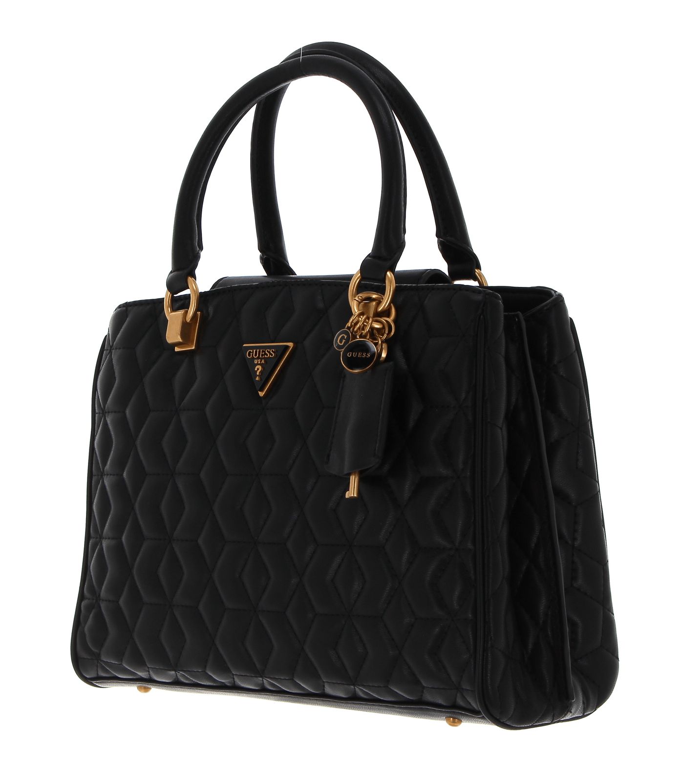 GUESS Elenia Girlfriend Satchel Black GUESS Elenia Girlfriend Satchel Black