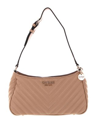 GUESS Leather Ariete Shoulderbag Beige