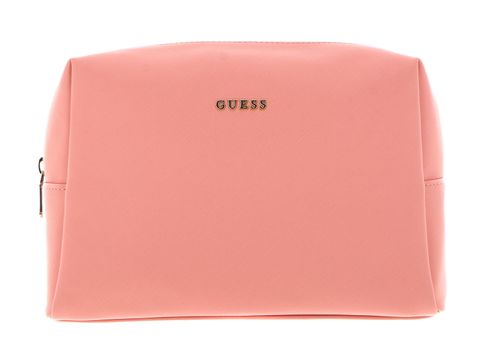 GUESS Top Zip Cosmetic Bag Pale Rose