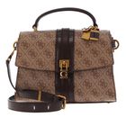 GUESS Ginevra Logo Top Handle Flap Latte Logo