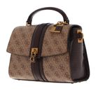 GUESS Ginevra Logo Top Handle Flap Latte Logo