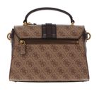 GUESS Ginevra Logo Top Handle Flap Latte Logo