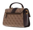 GUESS Ginevra Logo Top Handle Flap Latte Logo