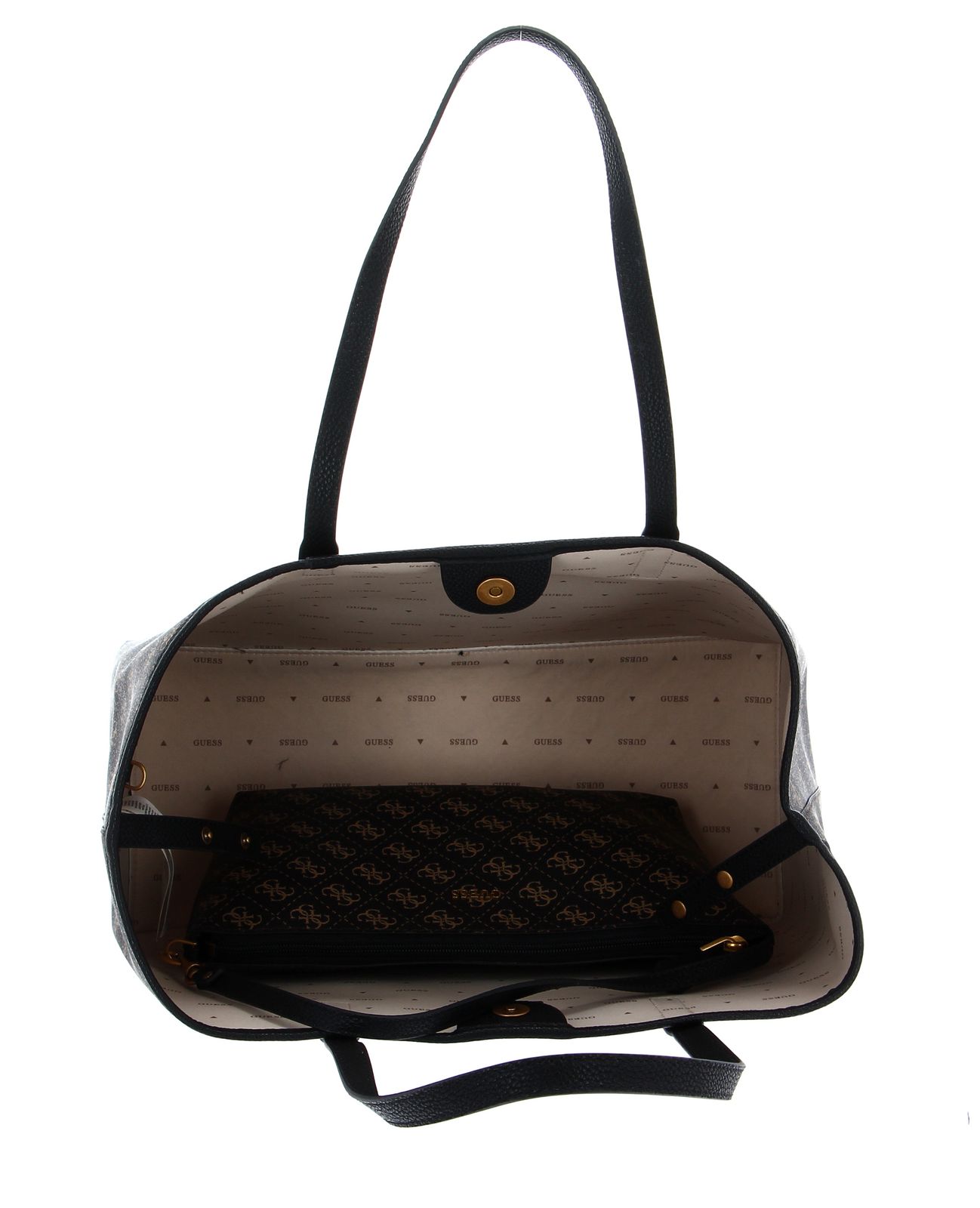 Shopping Guess Vikky II 2 in 1 Latte logo-Brown Large - Buroni Pelletterie