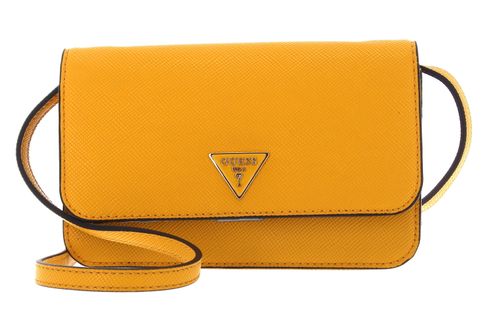 GUESS ECO Alexie SLG Phone Crossbody Mustard