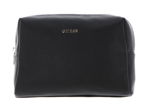 GUESS Top Zip Cosmetic Bag Black