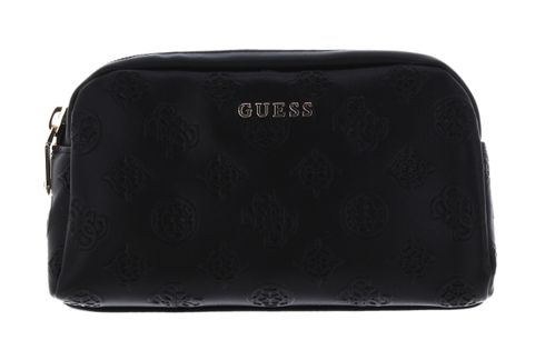 GUESS Double Zip Cosmetic Bag Black