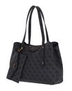 GUESS Eco Brenton Girlfriend Satchel Coal Logo GUESS Eco Brenton Girlfriend Satchel Coal Logo