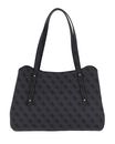 GUESS Eco Brenton Girlfriend Satchel Coal Logo GUESS Eco Brenton Girlfriend Satchel Coal Logo