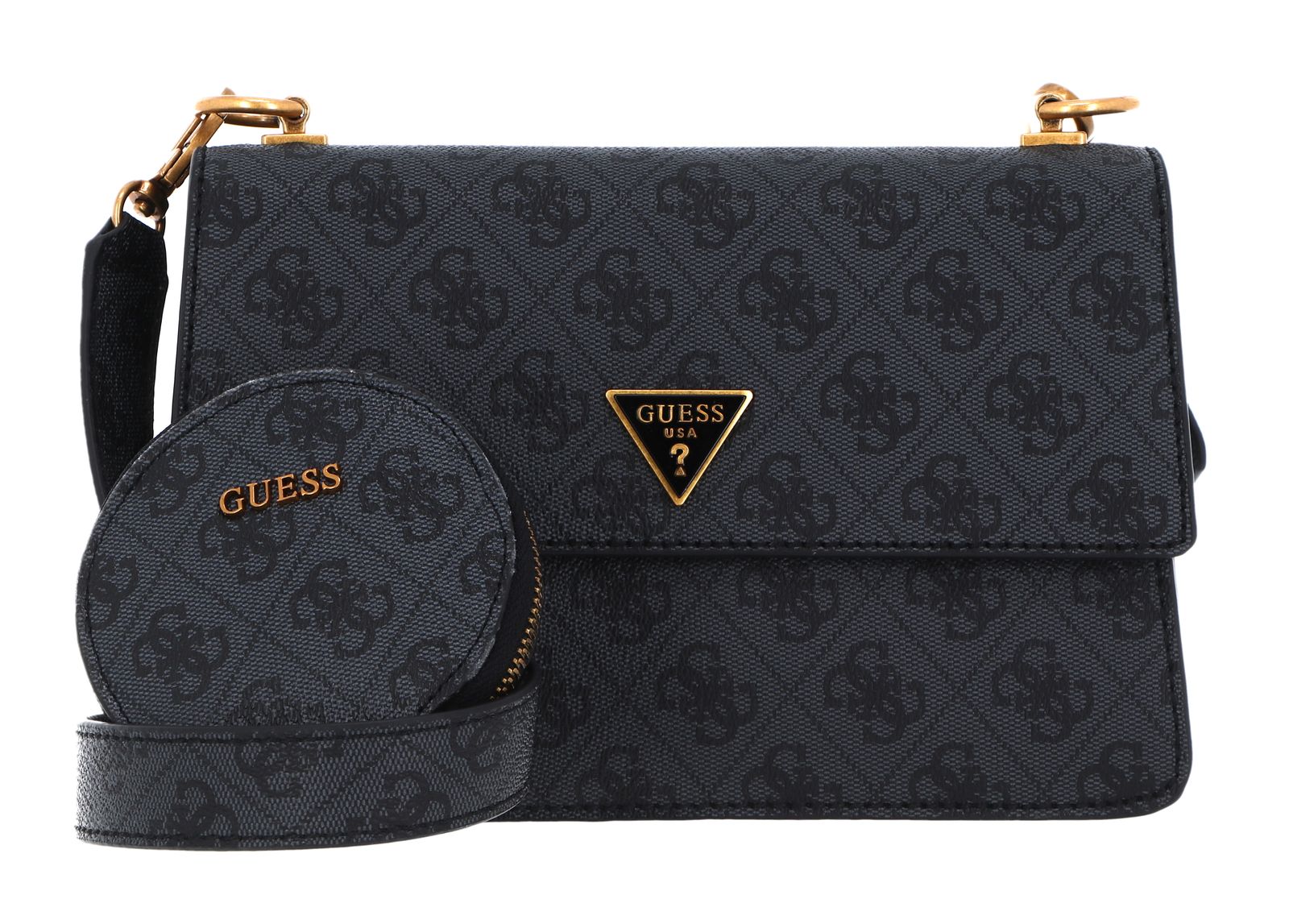 GUESS Crossbody Flap Coal Logo | Buy bags, purses