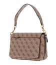 GUESS Eco Brenton Flap Shoulder Bag Latte Logo