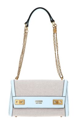 GUESS Katey Flap Shoulder Bag Natural / Aloe Palm