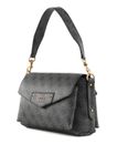 GUESS Eco Brenton Flap Shoulder Bag Coal Logo