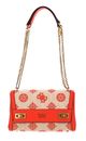 GUESS Katey Flap Shoulder Bag Natural / Flame GUESS Katey Flap Shoulder Bag Natural / Flame