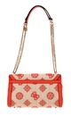 GUESS Katey Flap Shoulder Bag Natural / Flame GUESS Katey Flap Shoulder Bag Natural / Flame