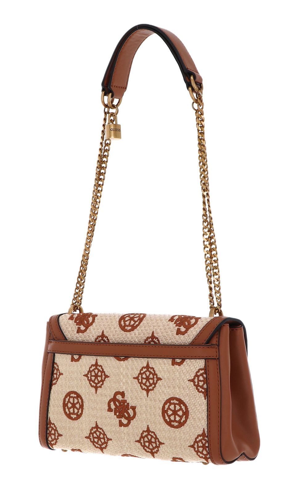 GUESS Katey Flap Shoulder Bag Natural / Cognac modeherz