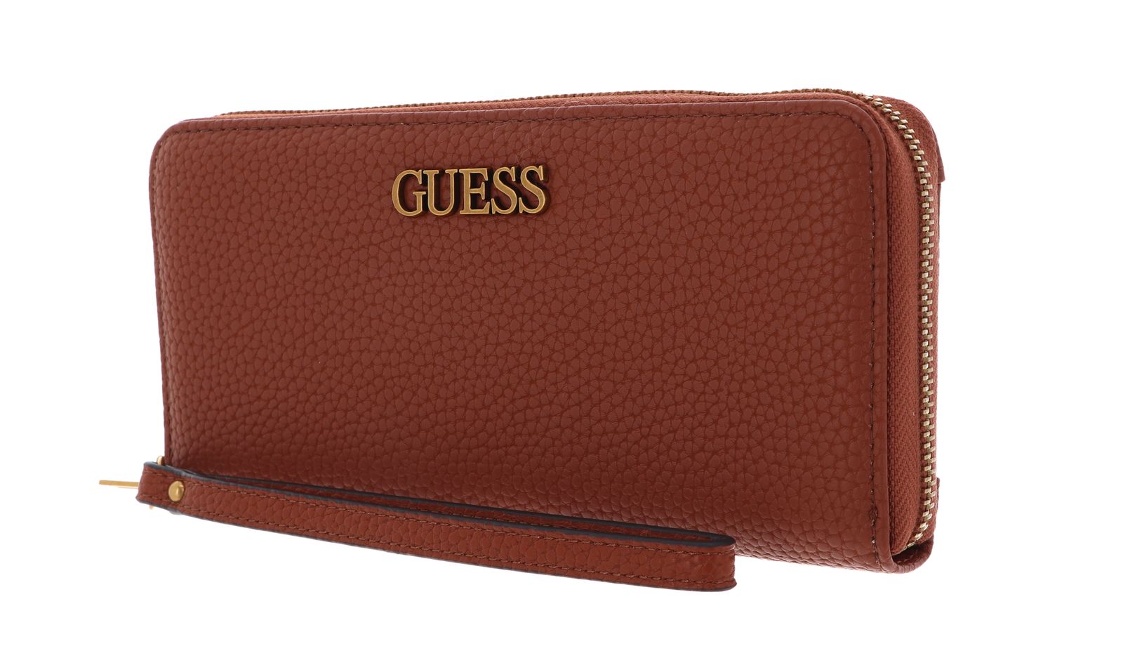 GUESS Alby SLG Zip Around Wallet L Cognac modeherz