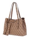 GUESS Eco Brenton Girlfriend Satchel Latte Logo GUESS Eco Brenton Girlfriend Satchel Latte Logo