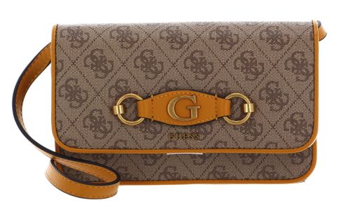 GUESS Izzy SLG Phone Crossbody Latte / Cognac