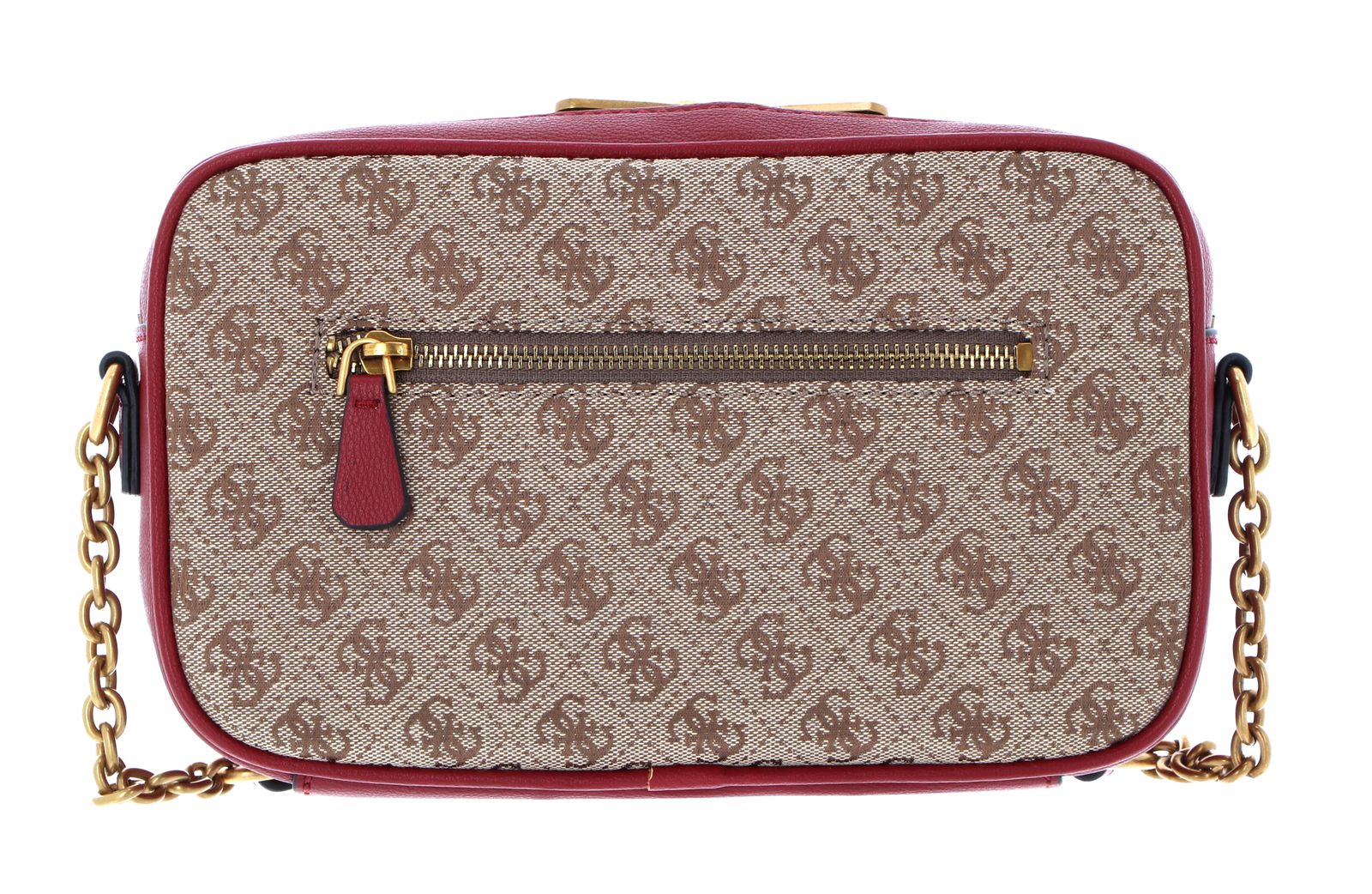 GUESS Aviana Crossbody Camera Bag Latte / Burgundy Buy bags, purses & accessories online