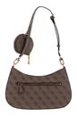 GUESS Alexie Top Zip Shoulder Bag Latte Logo GUESS Alexie Top Zip Shoulder Bag Latte Logo