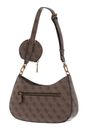 GUESS Alexie Top Zip Shoulder Bag Latte Logo GUESS Alexie Top Zip Shoulder Bag Latte Logo