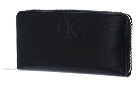 Calvin Klein CKJ Sleek Zip Around Wallet Solid Black