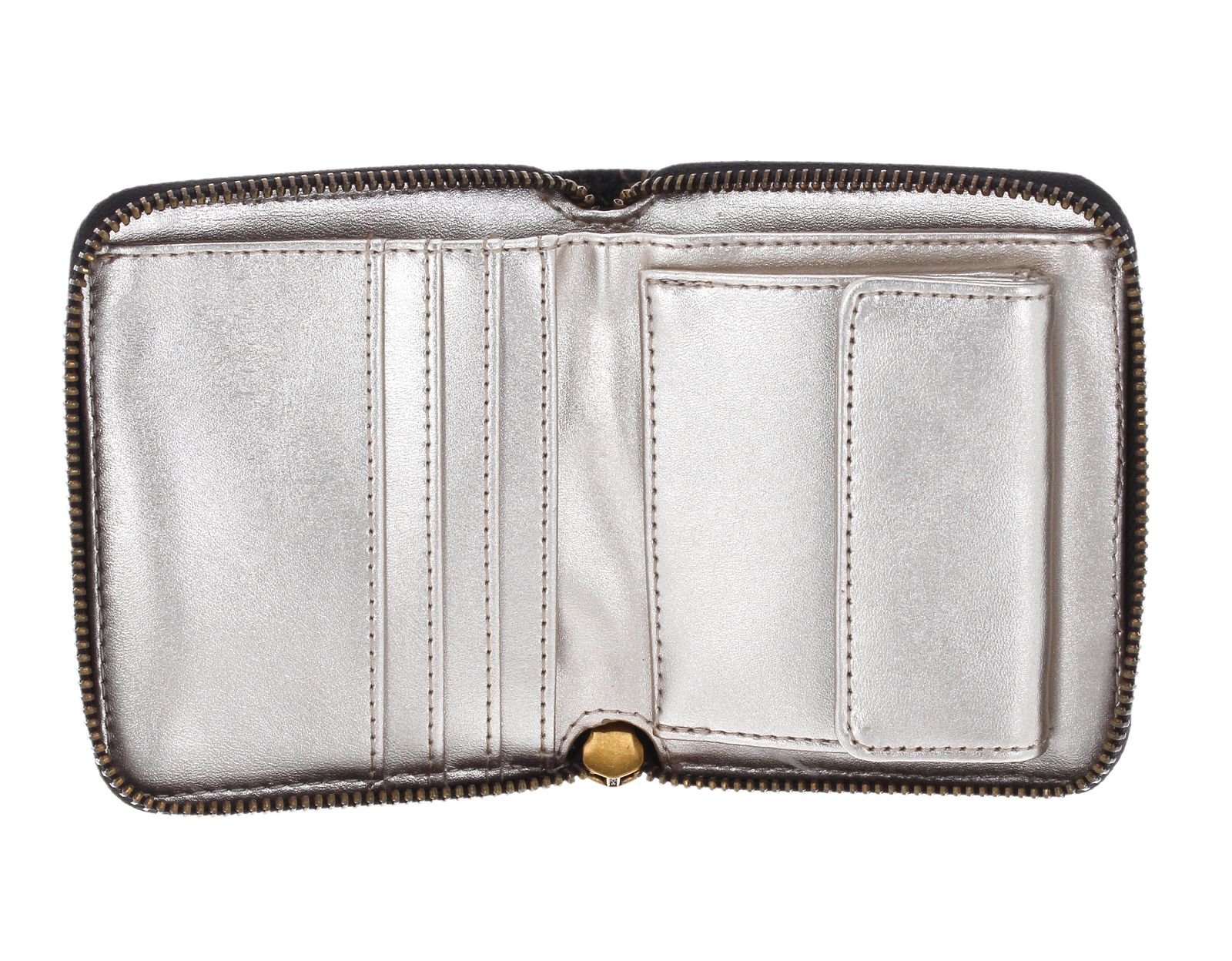 GUESS Lemonade Zip Around Wallet Brown Logo GUESS Lemonade Zip Around Wallet Brown Logo