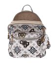 GUESS House Party Backpack Cream Logo Multi GUESS House Party Backpack Cream Logo Multi
