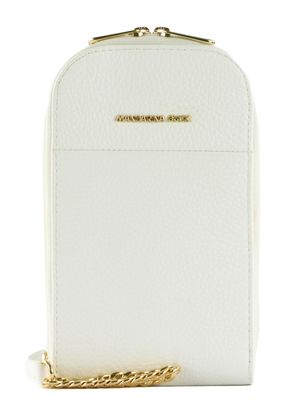 MANDARINA DUCK Mellow Leather Phone Crossbody Bag Optical White